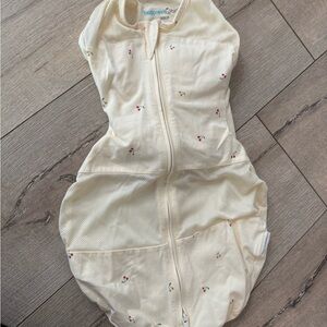 Happiest Baby Cream Baby Swaddle with Cherry Print